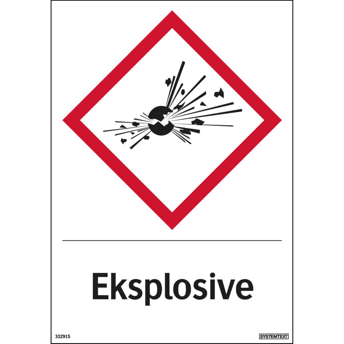 Dekal Systemtext "Eksplosive"