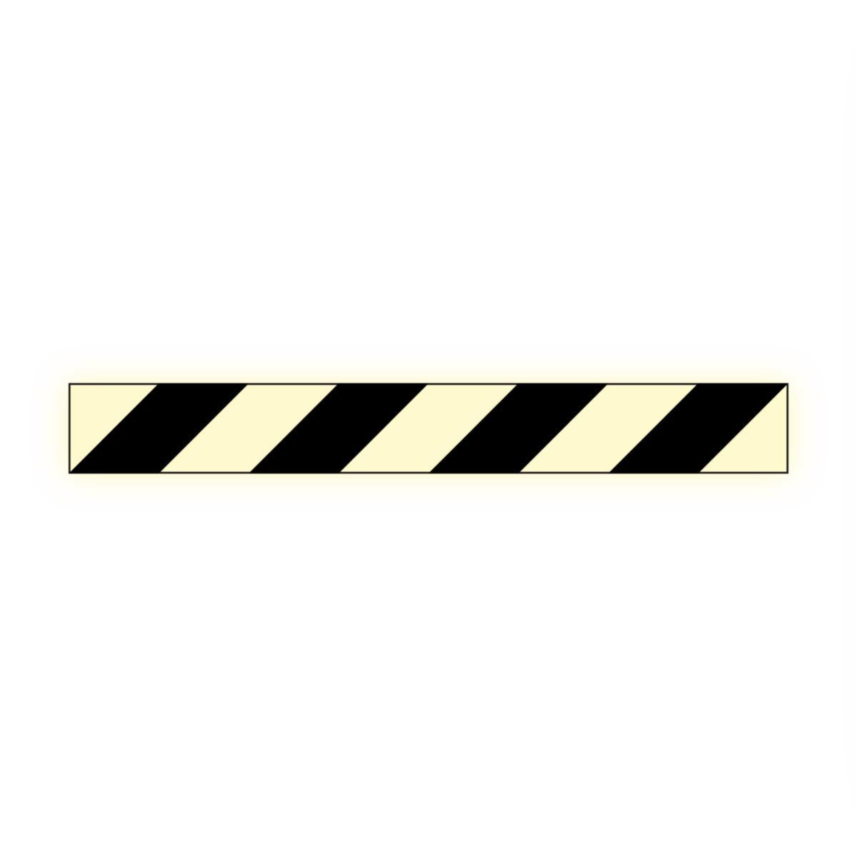 Varselmerking gulv Systemtext GlowLite™ svart/gul