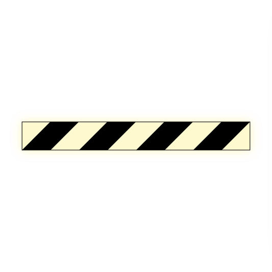 Varselmerking gulv Systemtext GlowLite™ svart/gul