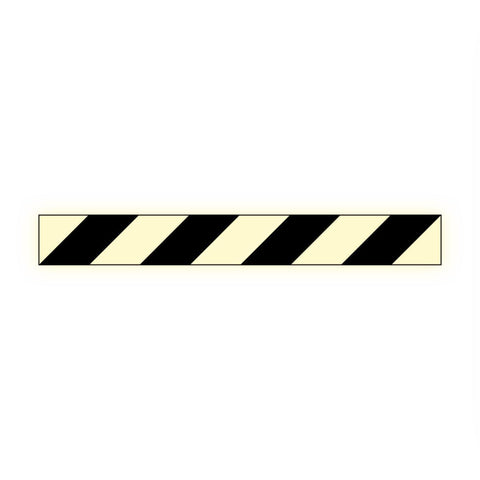 Varselmerking gulv Systemtext GlowLite™ svart/gul