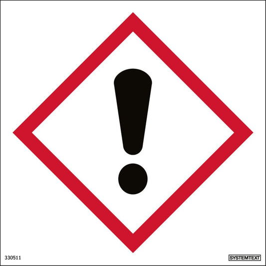 Skilt Systemtext Faresymbol - Helsefare