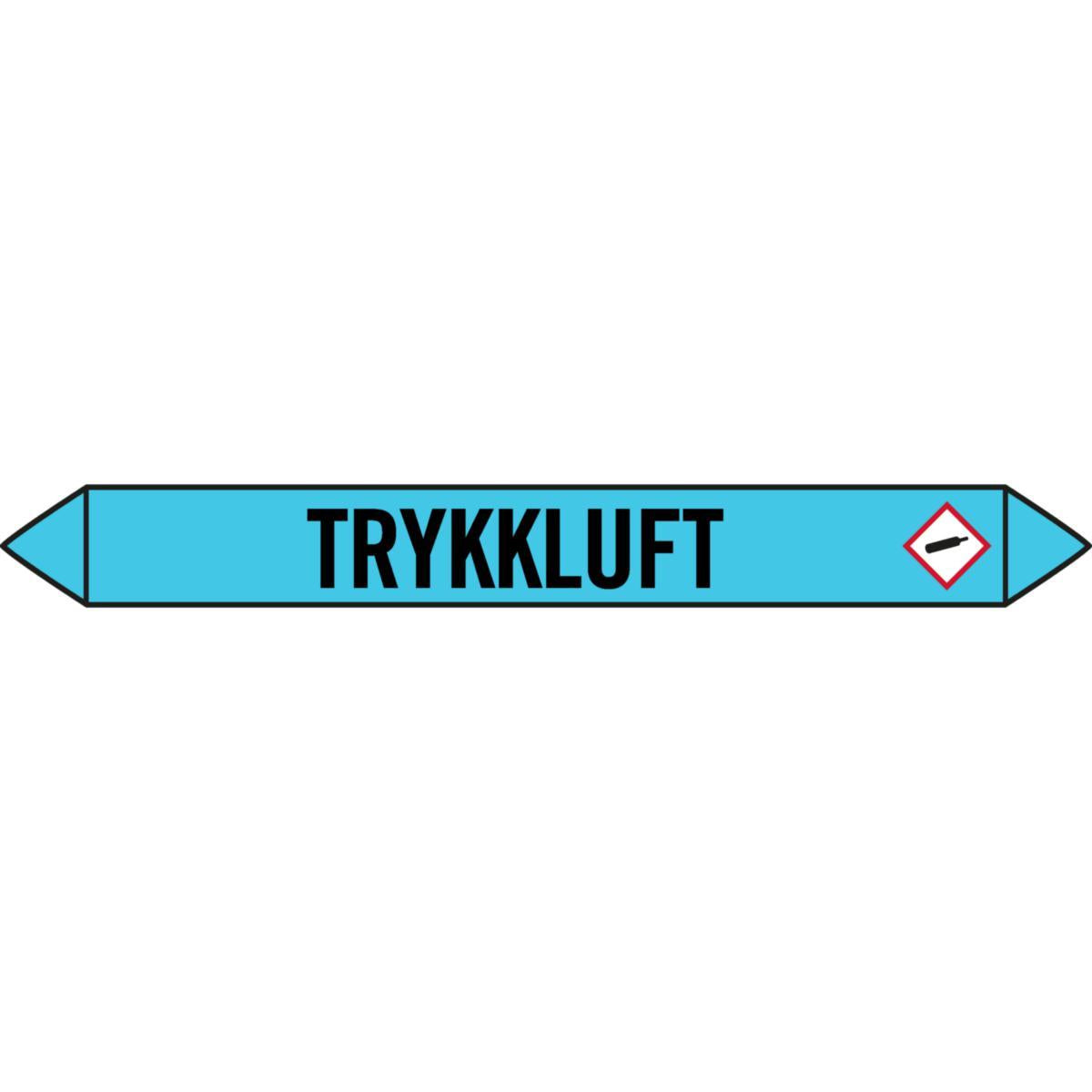 Rørmerking Systemtext "Trykkluft" 15 stk/ark