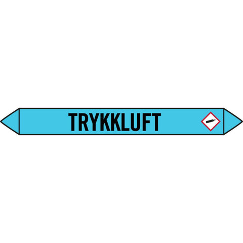 Rørmerking Systemtext "Trykkluft" 15 stk/ark