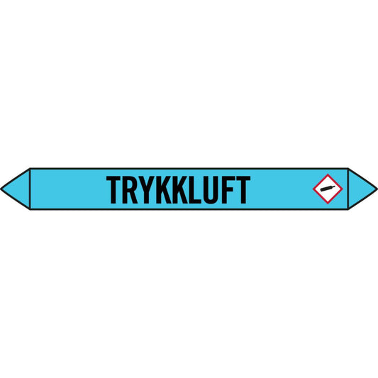 Rørmerking  Systemtext "Trykkluft" 30 stk/ark
