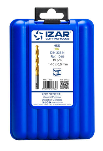 Borkassett 1466 HSS TIN 1010 1-10 mm Izar