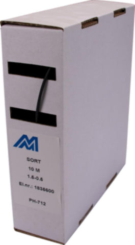 Krympeslange Melbye Tynnvegget, uten lim, svart, i spoleboks