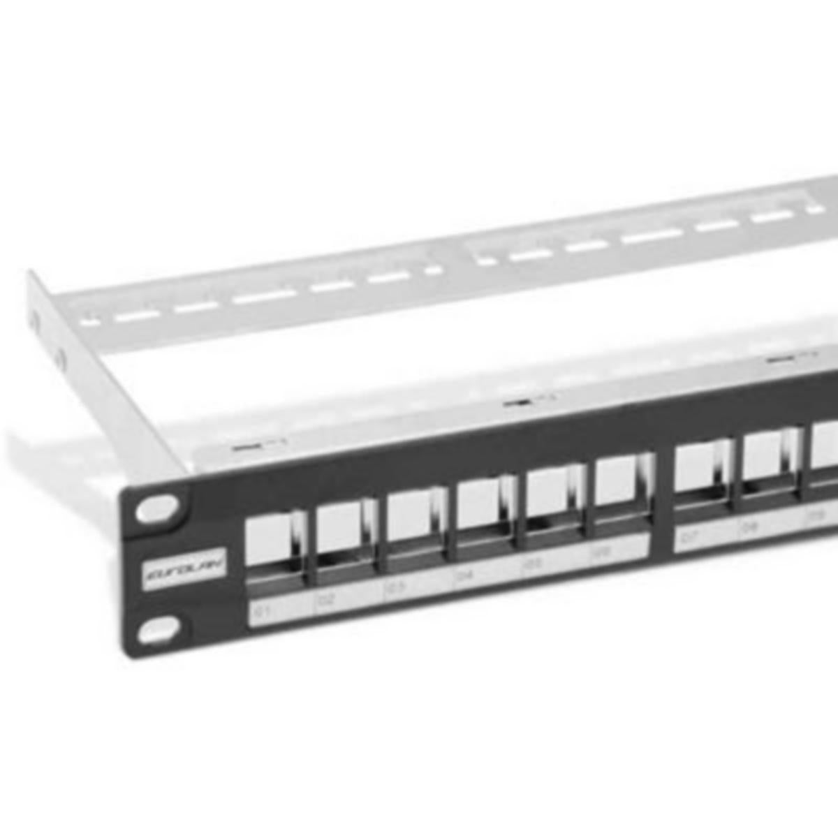 Patchpanel 19" 1U 24P STP Eurolan Keystone