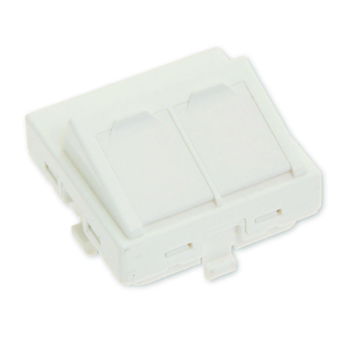 Senterplate 2xRJ45 Mosaik Eurolan Keystone