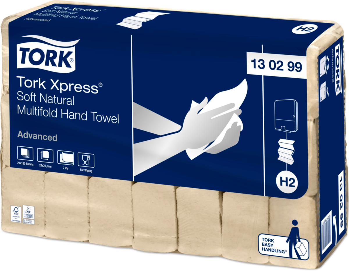 Håndtørk Myk Tork Xpress® Advanced Multifold Natur