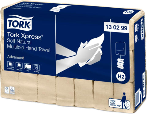 Håndtørk Myk Tork Xpress® Advanced Multifold Natur