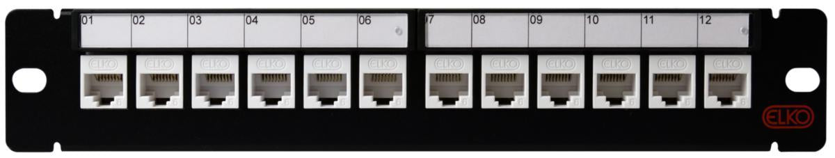 Patchpanel Elko 10" PP 12 Port STP C6 TooLess