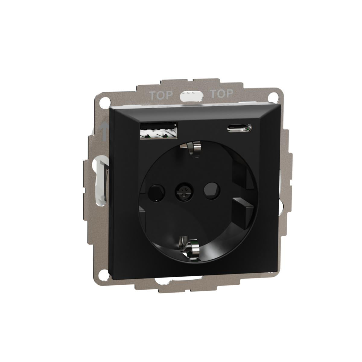 Plus USB A+C / enkel stikk Elko - 16