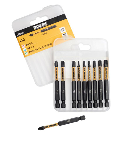 Kraftbitssett Ironside lange bits 10 deler