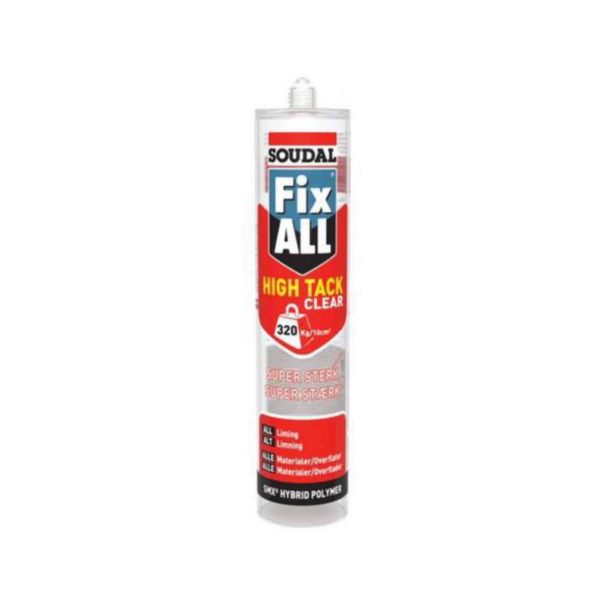 Monteringslim Soudal Fix ALL HT Clear