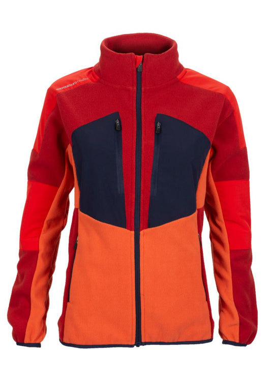 Fleecejakke dame BS Majavatn rødoransje - Bekken & Strøm
