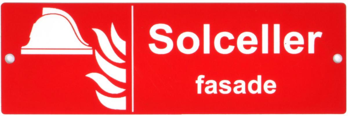 Merkeskilt til solcelleanlegg