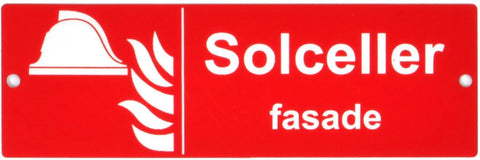 Merkeskilt til solcelleanlegg