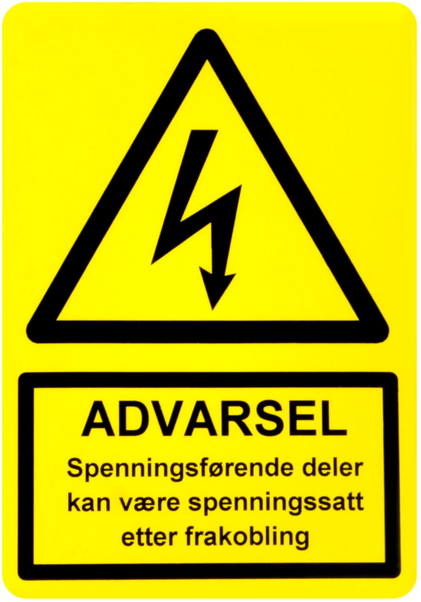 Merkeskilt til solcelleanlegg