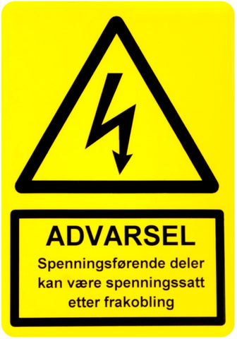 Merkeskilt til solcelleanlegg