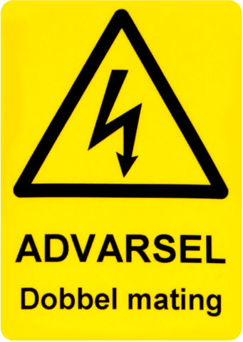 Merkeskilt til solcelleanlegg