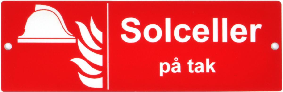 Merkeskilt til solcelleanlegg