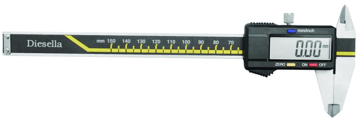 Skyvelære digitalt Diesella  venstrehånds 0-150x0,01mm