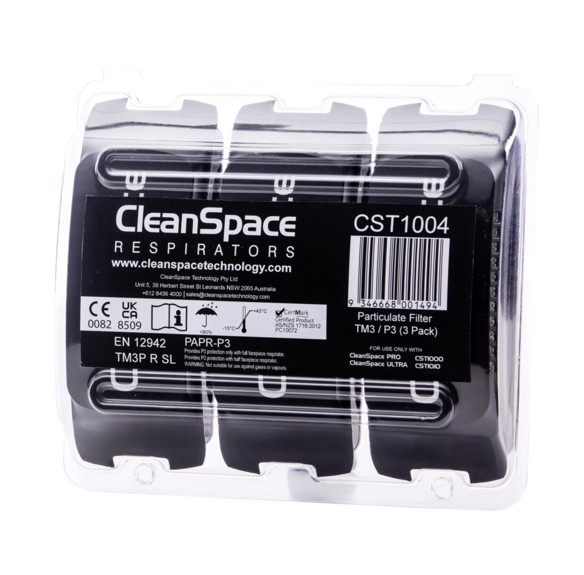 Partikkelfilter CleanSpace CST P3 høy kapasitet, 3-pakning (CST1004)