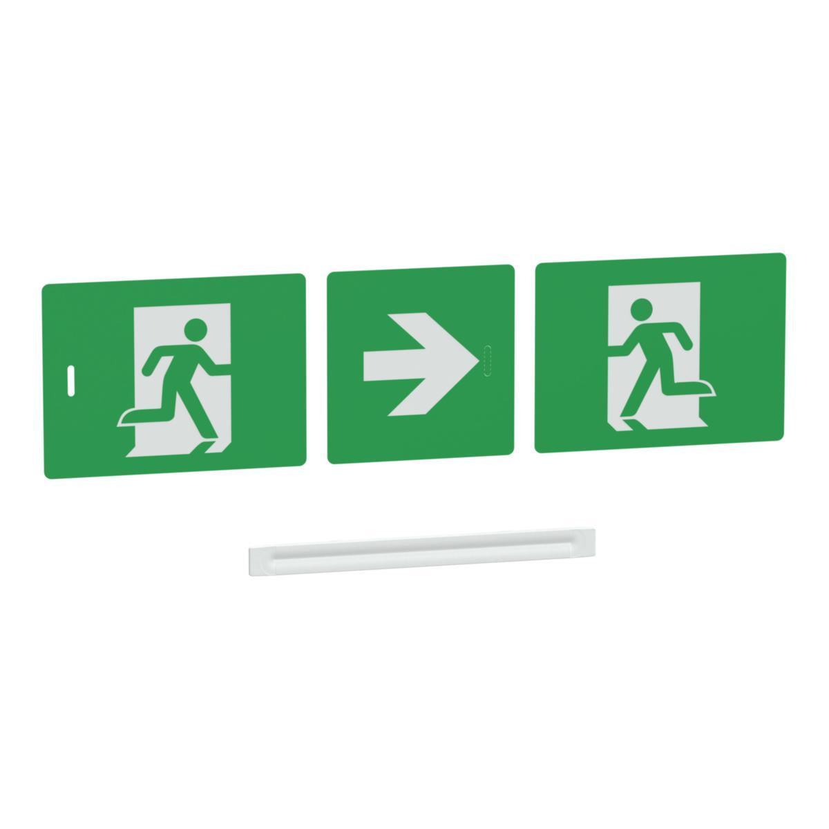 Exiway Light Nødlys Markeringslys Pliktogramsett + LED linsedeksel - Schneider Electric