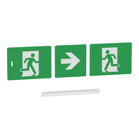 Exiway Light Nødlys Markeringslys Pliktogramsett + LED linsedeksel - Schneider Electric