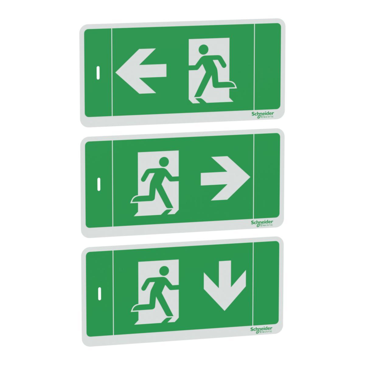 Exiway Light piktogramsett 3 stk opp/h/v - Schneider Electric