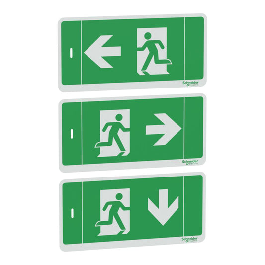 Exiway Light piktogramsett 3 stk opp/h/v - Schneider Electric