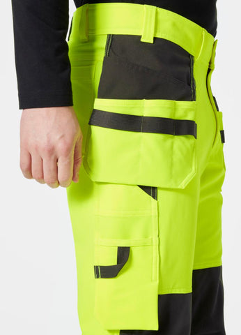 Håndverksbukse HH Alna 4-V HiVis kl.2 - Helly Hansen