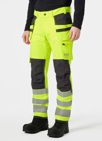 Håndverksbukse HH Alna 4-V HiVis kl.2 - Helly Hansen