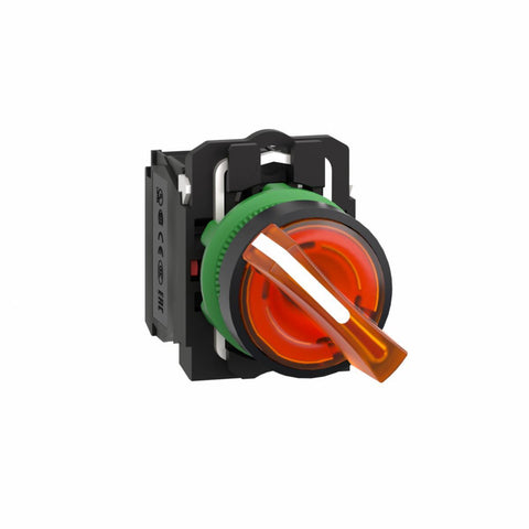 Trykknappe Schneider innfelling vender m/lys 3 pos. - Schneider Electric