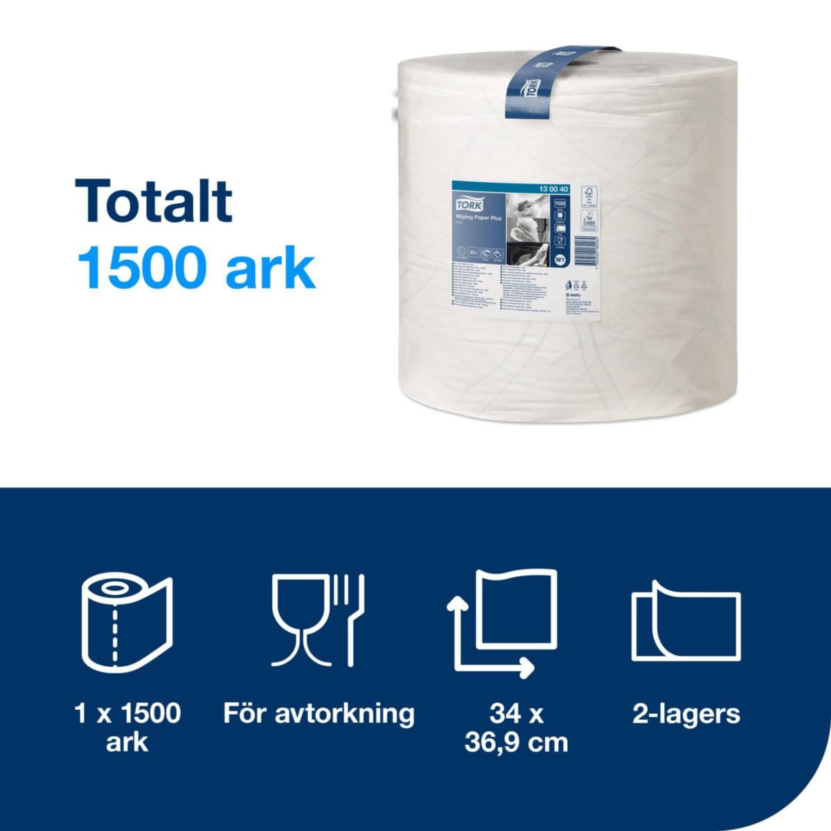 Tørkepapir Plus Tork W1