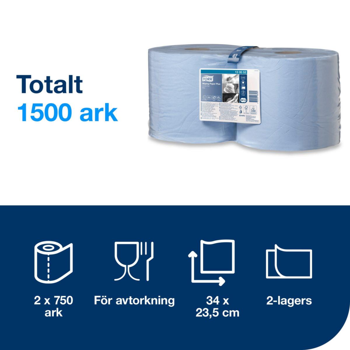 Tørkepapir Plus Tork W1/W2