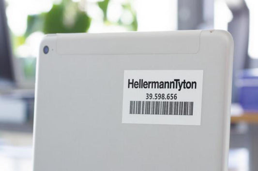 Skiltetikett 52x10 hvit - HellermannTyton