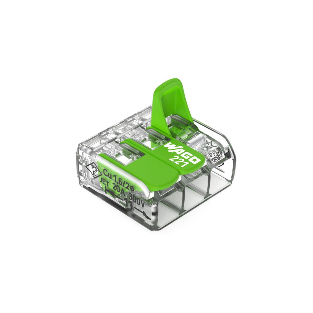 Koblingsklemme Wago Grønn 0.2 - 4mm² - 32