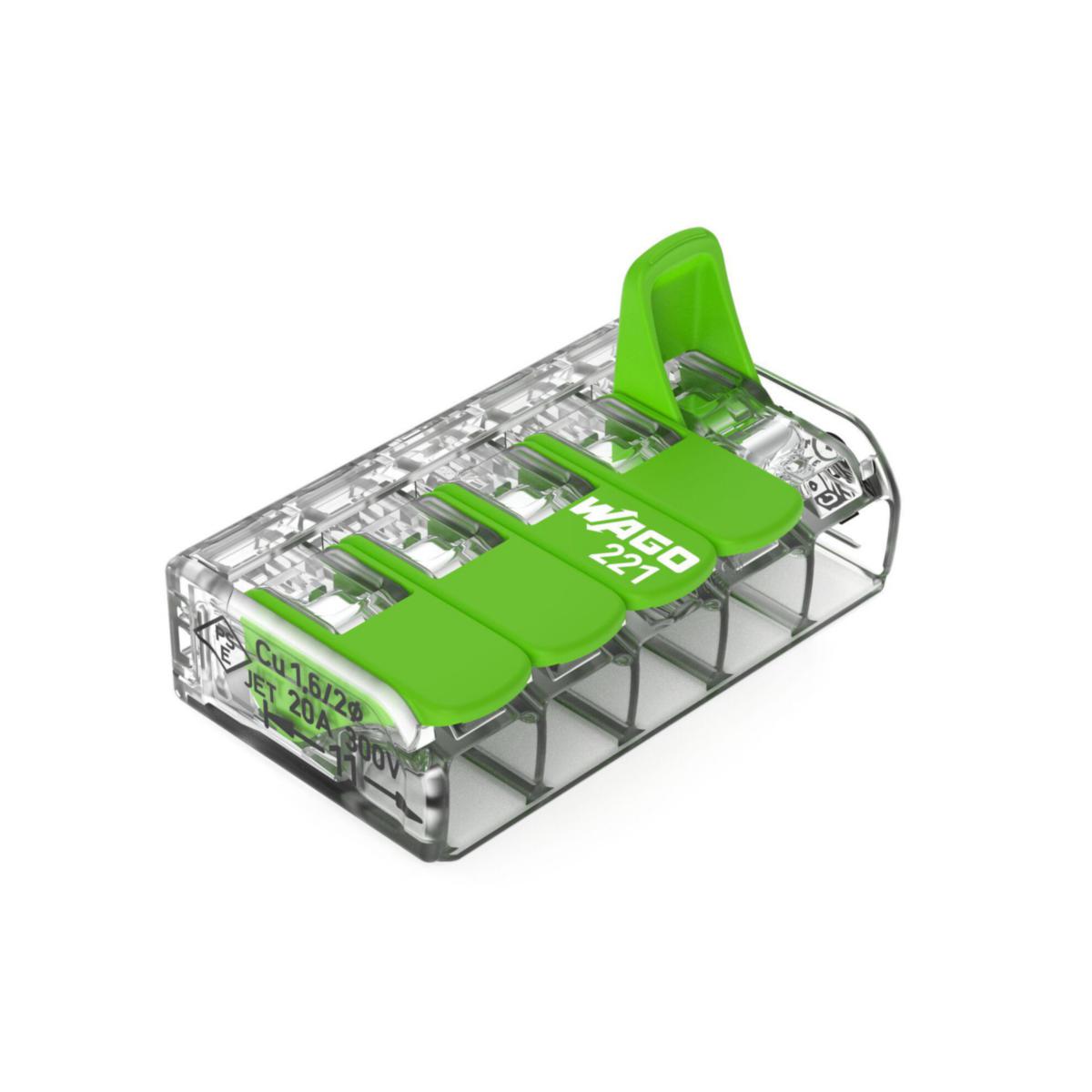 Koblingsklemme Wago Grønn 0.2 - 4mm² - 32