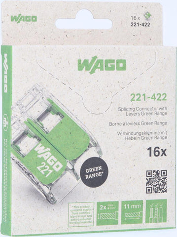 Koblingsklemme Wago Grønn Blister - 32