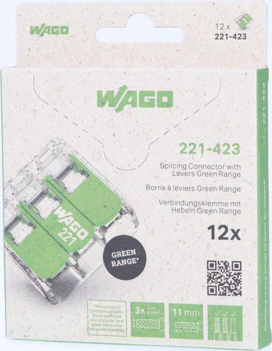 Koblingsklemme Wago Grønn Blister - 32