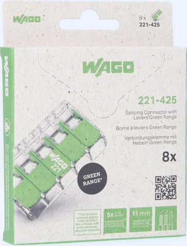 Koblingsklemme Wago Grønn Blister - 32