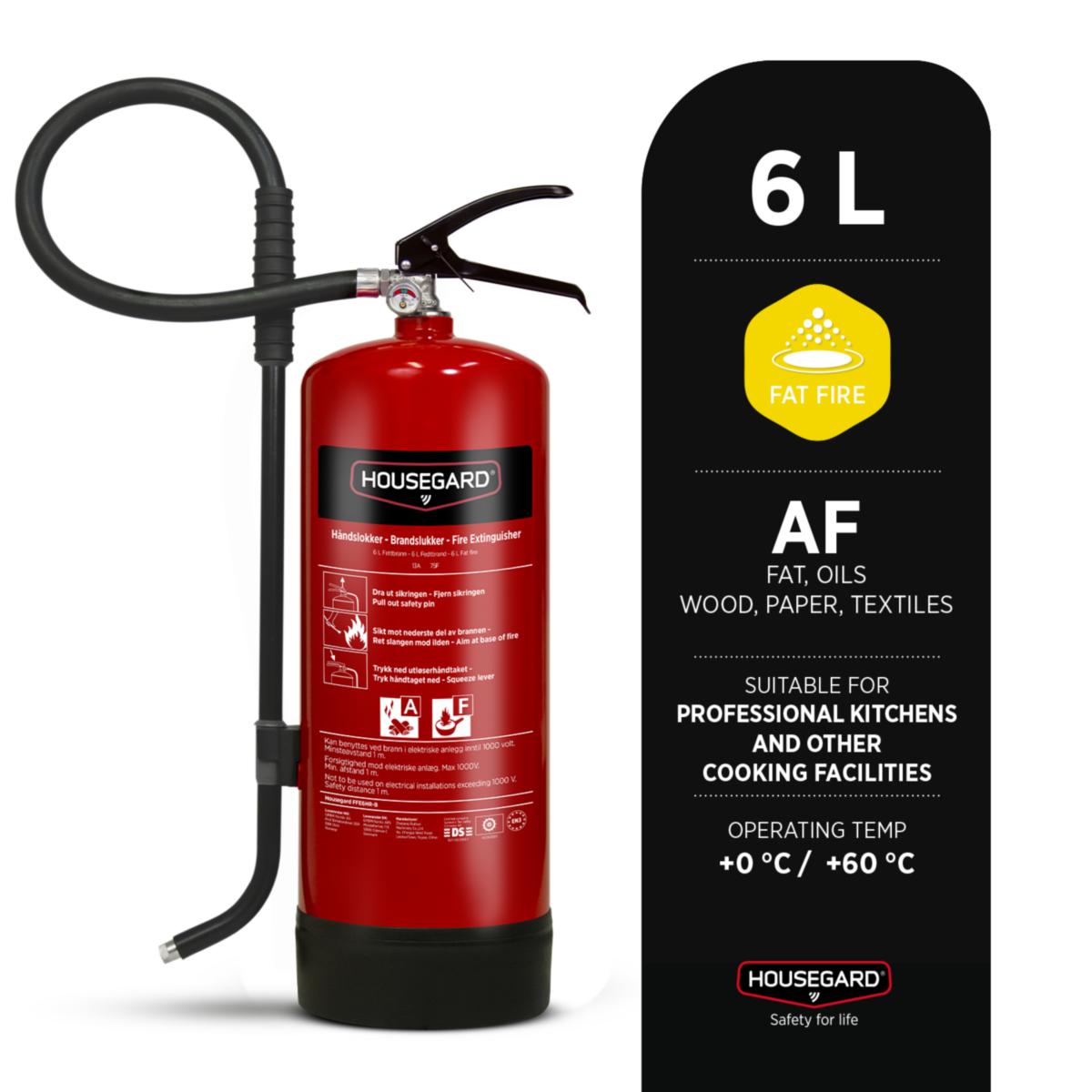Brannslukker Housegard Fett AF 6L