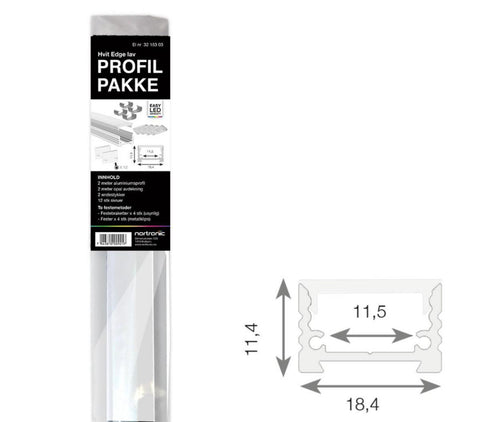 Alu Profilpakke Nortronic Edge ELC Lav 2m