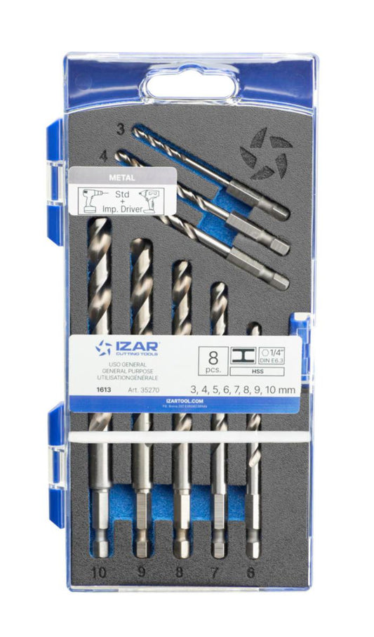 Borkassett 1613 HSS 3-10 mm Izar