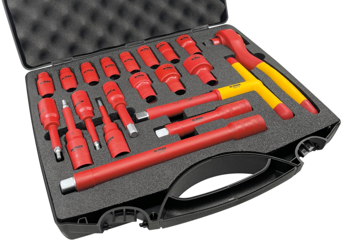 Pipenøkkelsett Ironside 1/2" 1000V, 20 deler