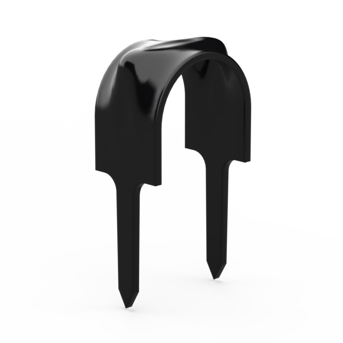 Klammer to-stift plastbelagt sort - Letti