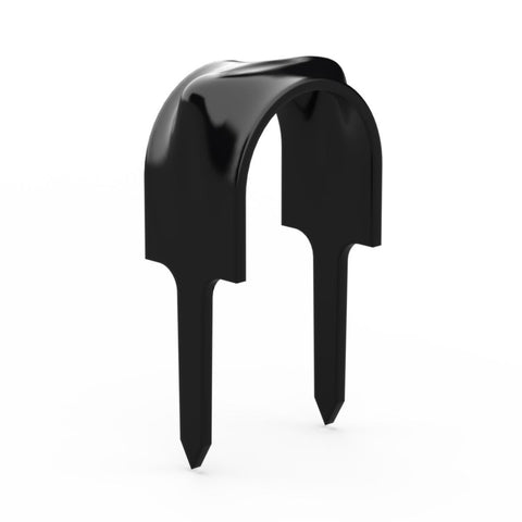 Klammer to-stift plastbelagt sort - Letti