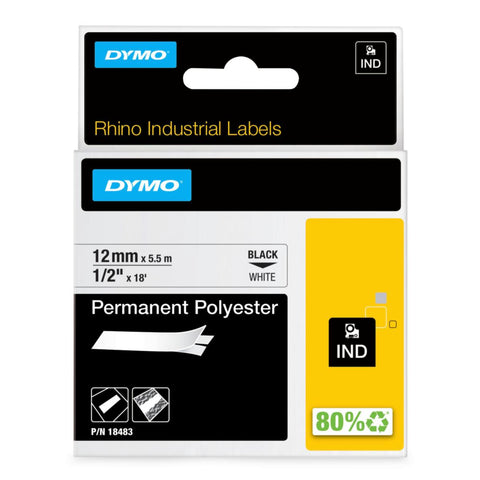 Merkebånd Dymo Rhino industri permanent polyester