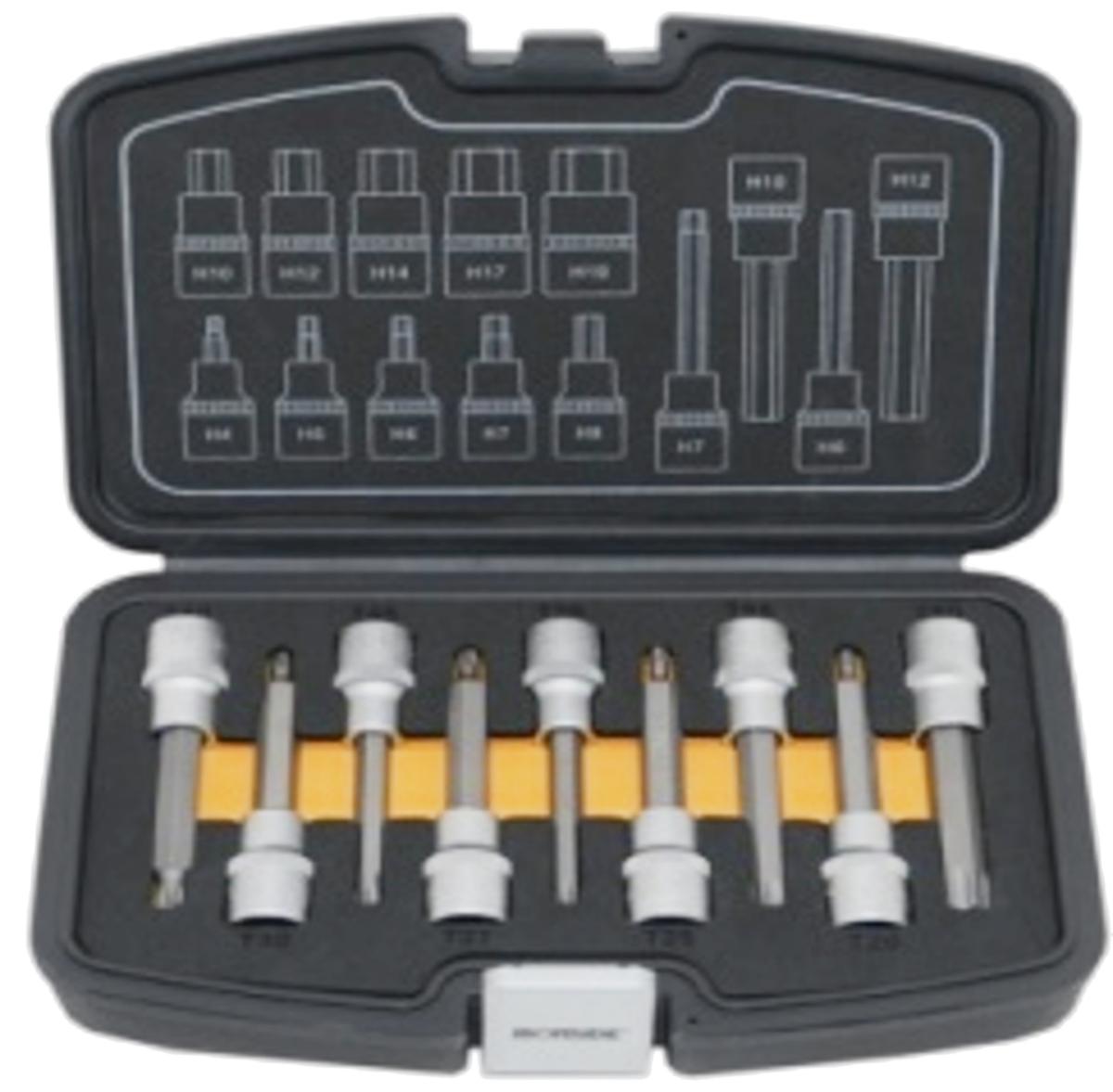 Bitspipesett Ironside Torx 1/2" Lange